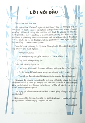 đề đánh giá năng lực ngữ văn 7 (theo chương trình giáo dục phổ thông mới)