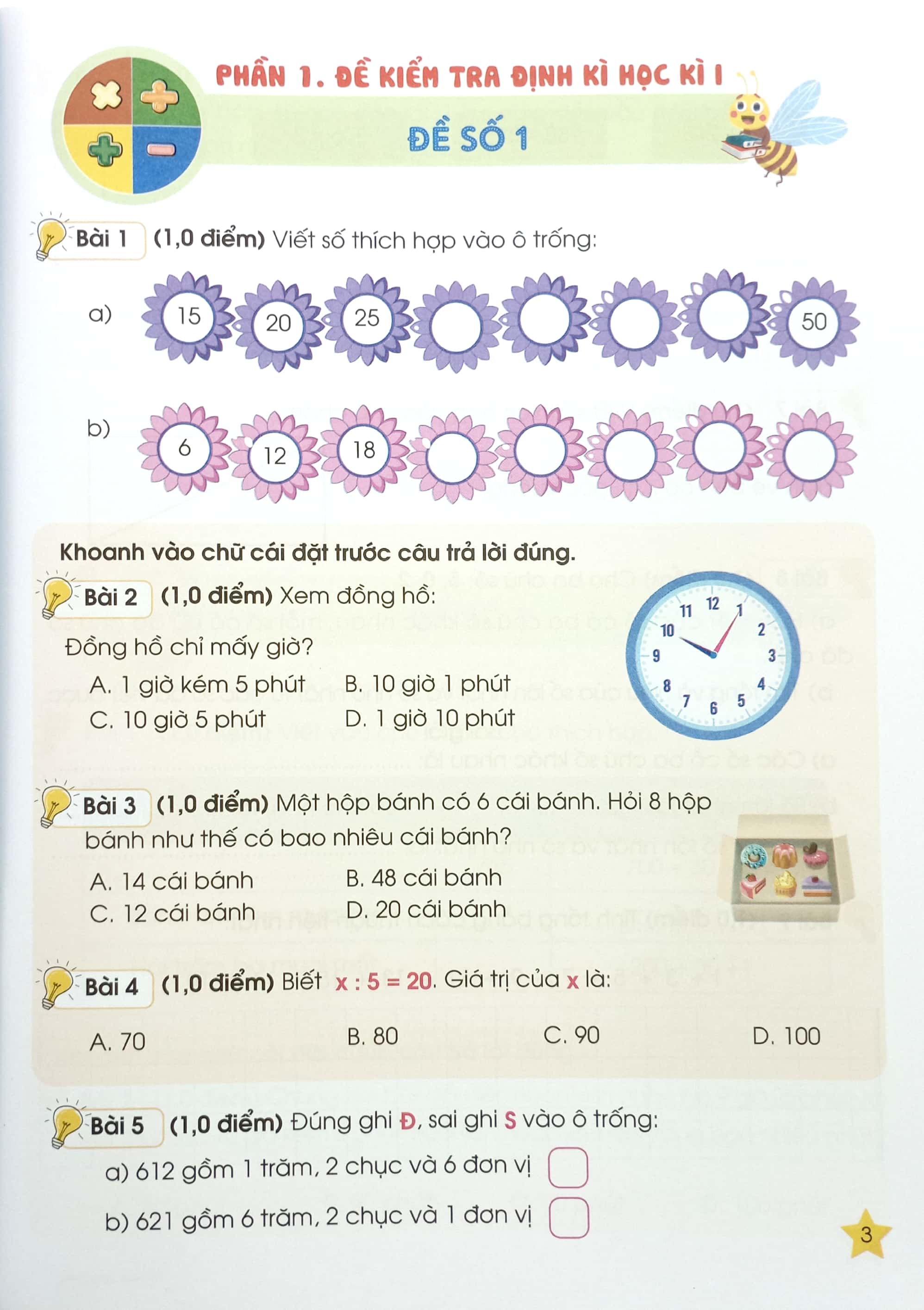 đề đánh giá năng lực toán 3 (theo chương trình giáo dục phổ thông mới)