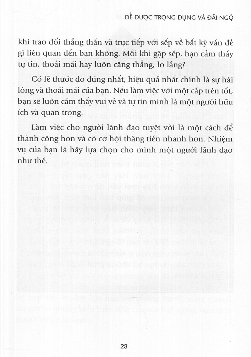 để được trọng dụng & đãi ngộ (tái bản 2017)