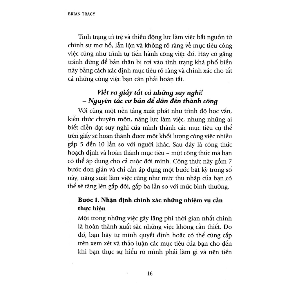 để hiệu quả trong công việc