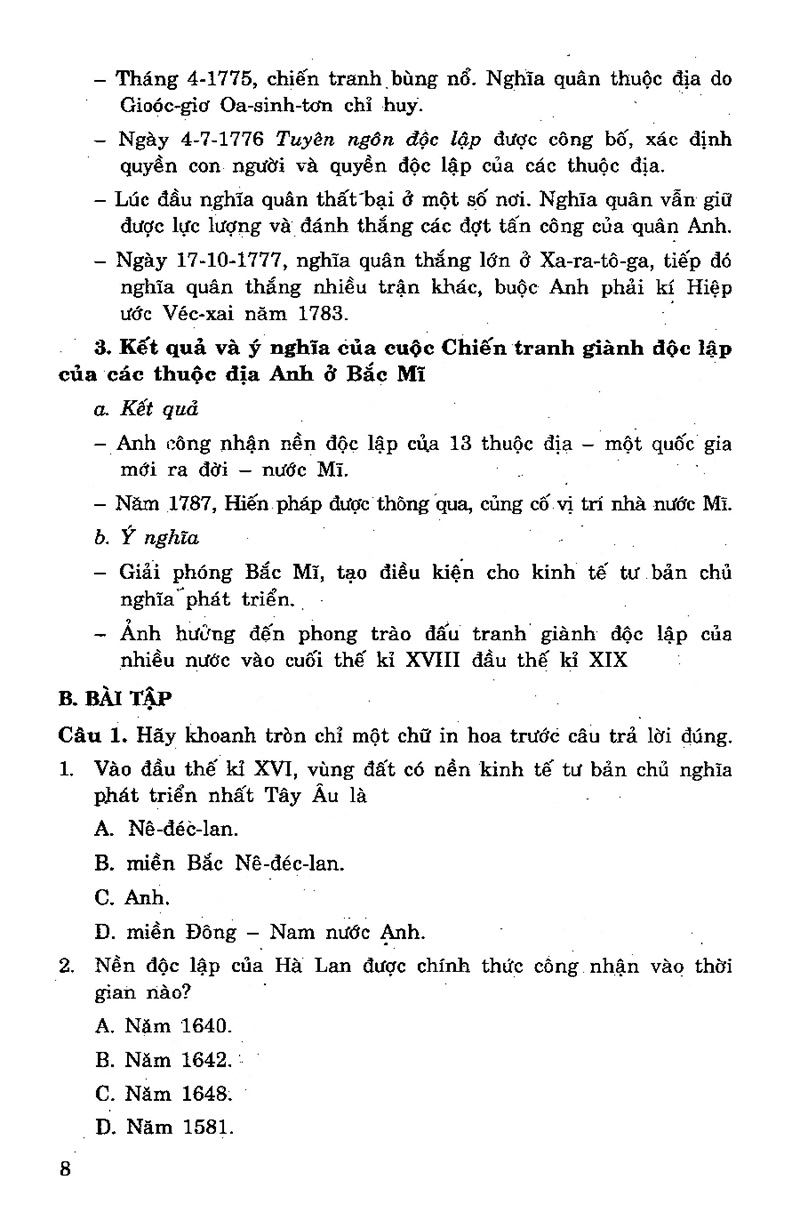 để học tốt lịch sử 8 (tái bản 2020)