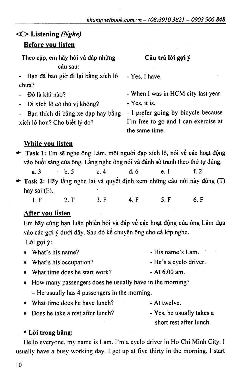 để học tốt tiếng anh lớp 10 (phiên bản mới nhất)