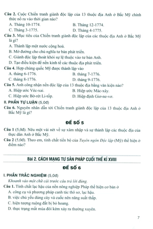 đề kiểm tra, đánh giá lịch sử 8 (bám sát sgk kết nối tri thức với cuộc sống)