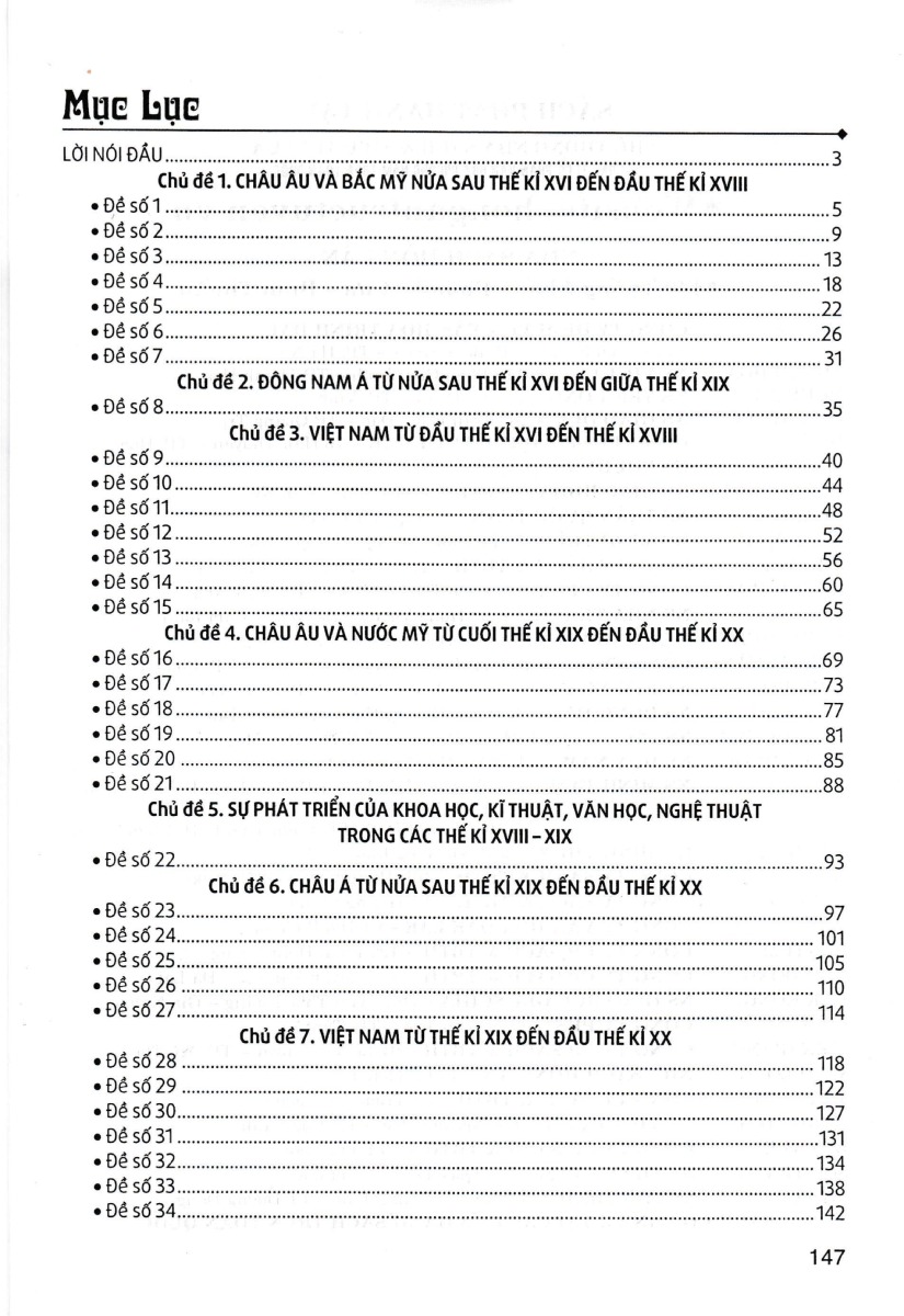 đề kiểm tra, đánh giá lịch sử 8 theo chủ đề (dùng chung cho các bộ sgk hiện hành)