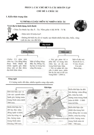 đề kiểm tra đánh giá năng lực môn lịch sử - địa lí lớp 7: phần địa lí