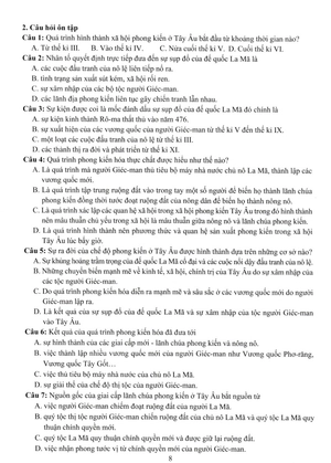 đề kiểm tra đánh giá năng lực môn lịch sử - địa lí lớp 7: phần lịch sử