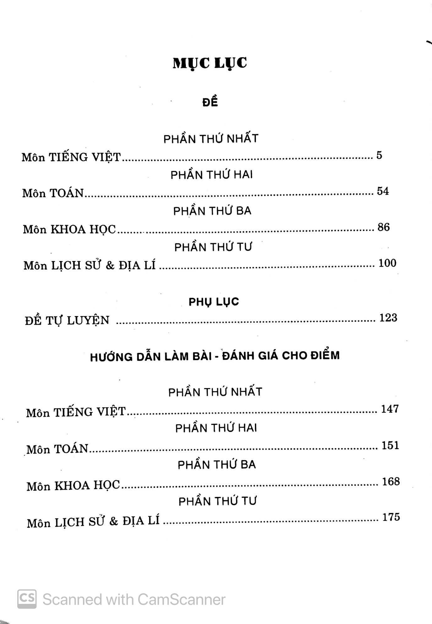 đề kiểm tra định kỳ tiếng việt - toán - khoa học - lịch sử - địa lí 5