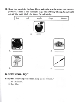 đề kiểm tra tiếng anh 1