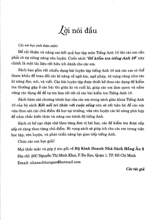 đề kiểm tra tiếng anh 10 (dùng kèm sgk kết nối tri thức với cuộc sống)