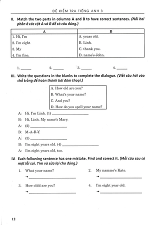 đề kiểm tra tiếng anh 3 (theo chương trình giáo dục phổ thông mới)