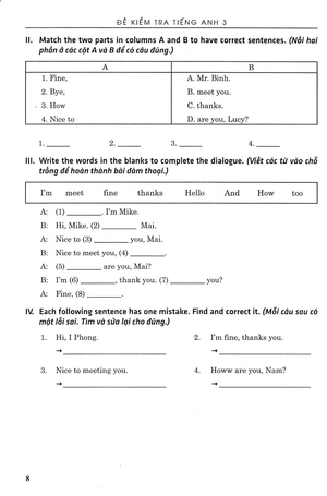 đề kiểm tra tiếng anh 3 (theo chương trình giáo dục phổ thông mới)