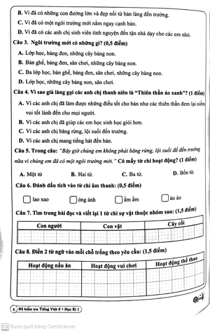 đề kiểm tra tiếng việt 2 - học kì 1 (kết nối tri thức với cuộc sống)