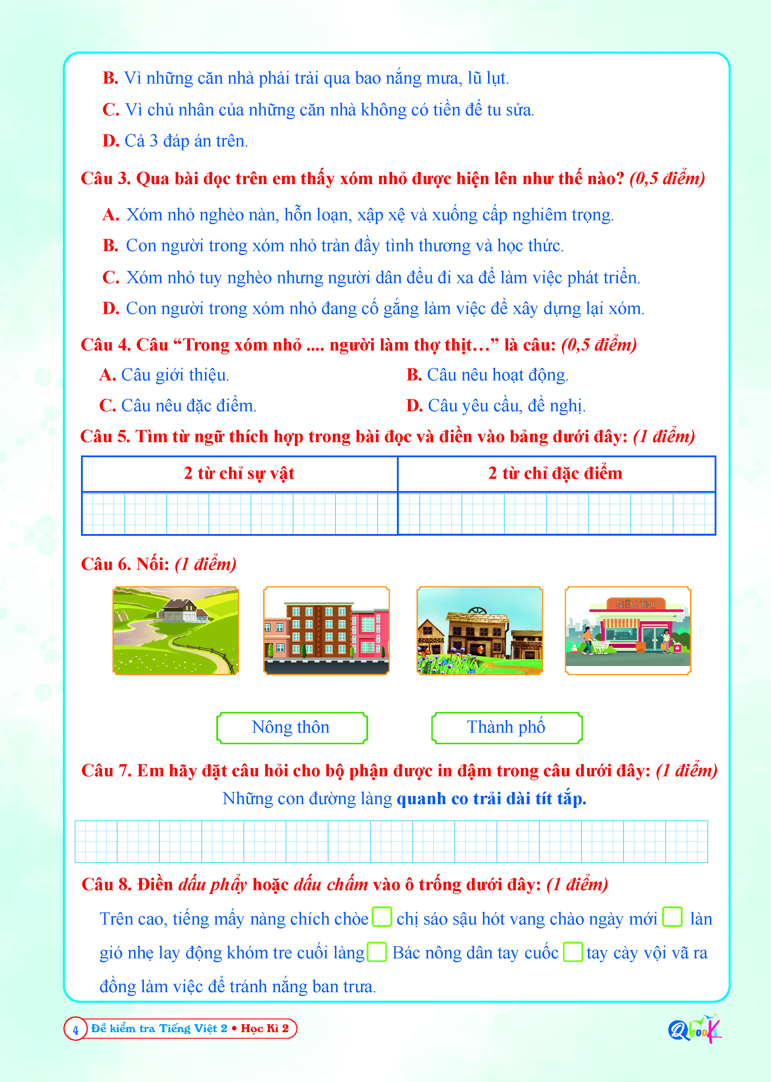 Đề Kiểm Tra Tiếng Việt 2 - Tập 2 (Kết Nối) - Ảnh 5