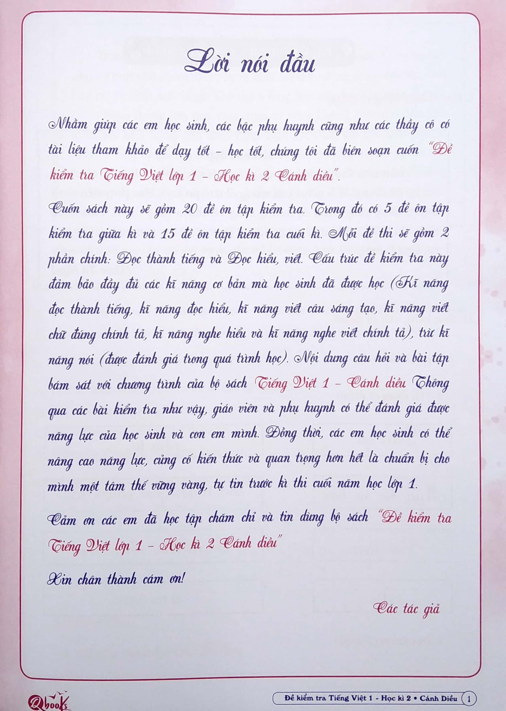De Kiem Tra Tieng Viet Lop 1 - Hoc Ki 2 (Canh Dieu)