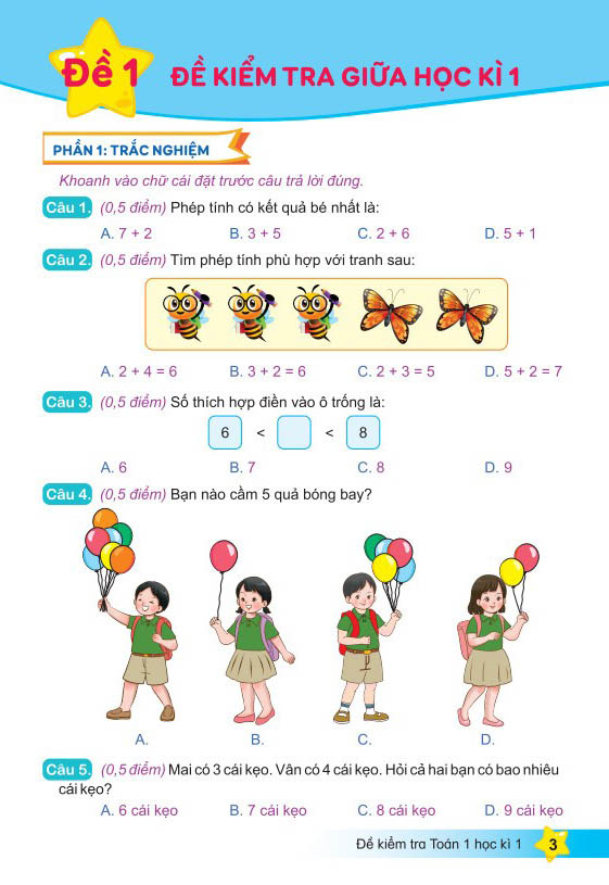 đề kiểm tra toán 1 - học kì 1 (kết nối tri thức với cuộc sống)