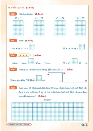 đề kiểm tra toán 2 - học kì 1 (cánh diều)