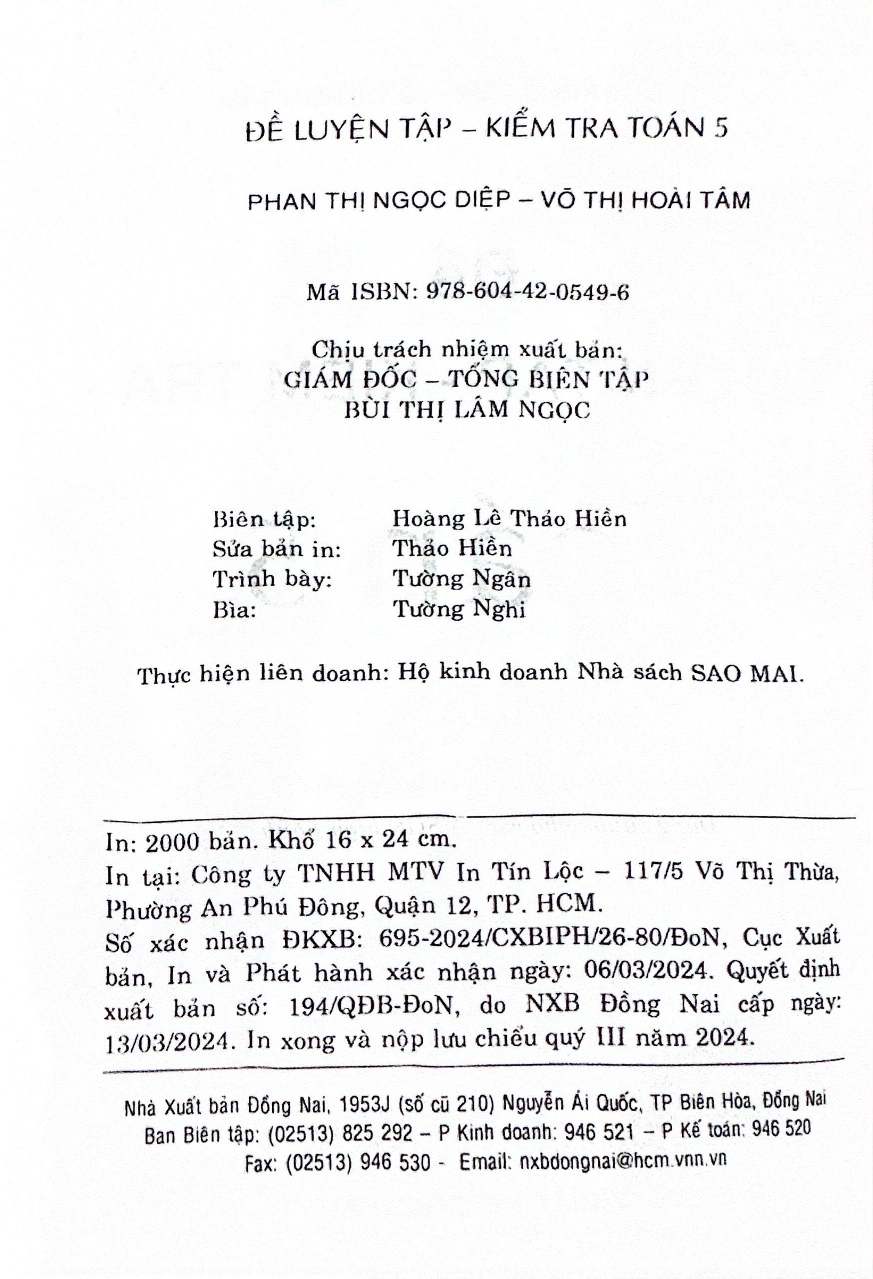 đề luyện tập kiểm tra toán 5 (theo chương trình gdpt mới)