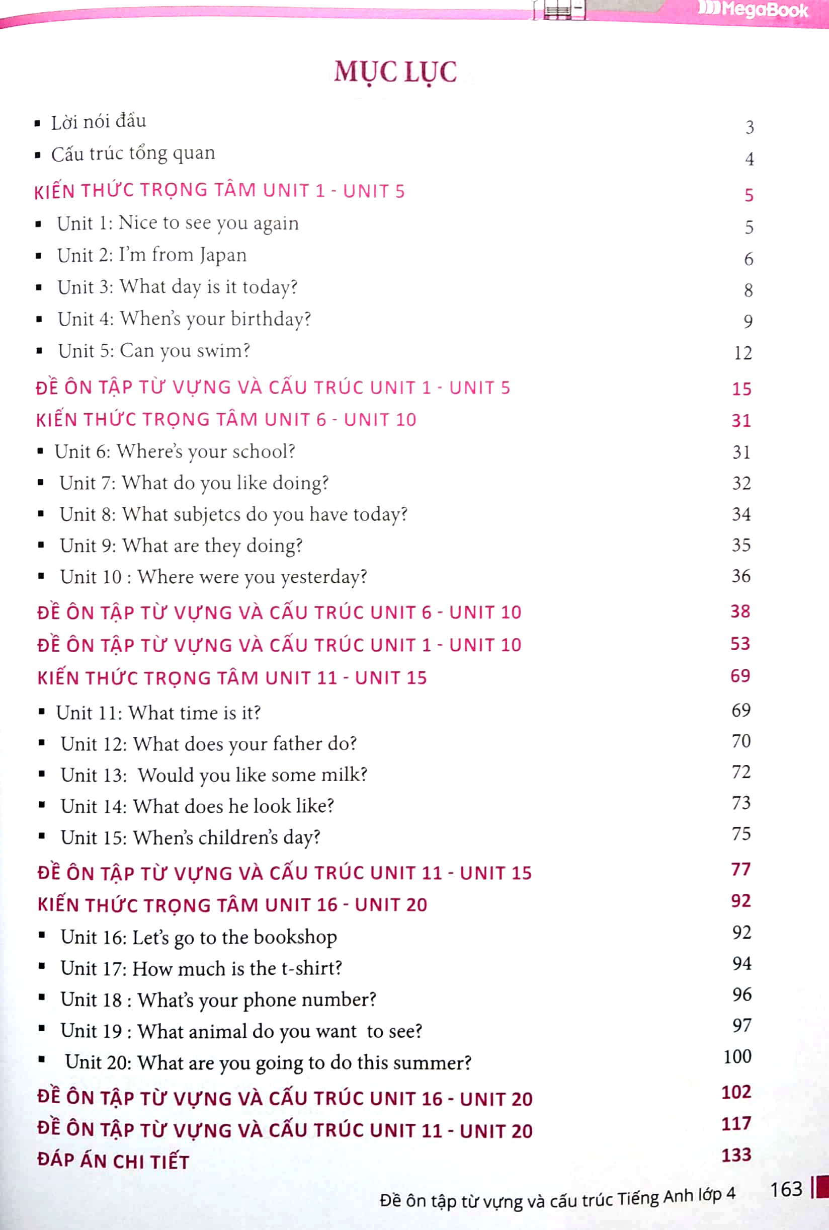 đề ôn tập từ vựng và cấu trúc tiếng anh lớp 4 (theo chương trình giáo dục phổ thông mới)