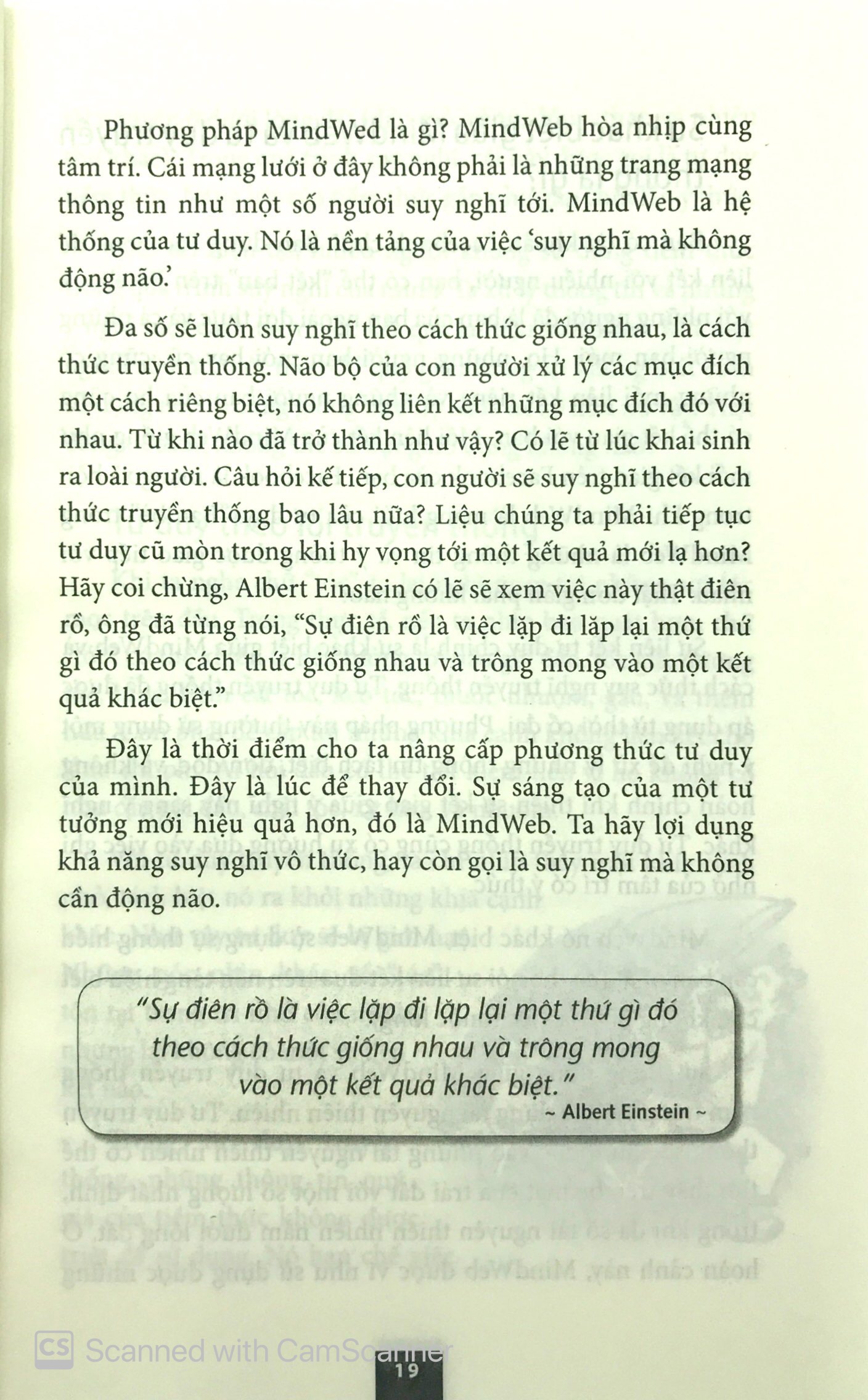 để suy nghĩ mà không động não