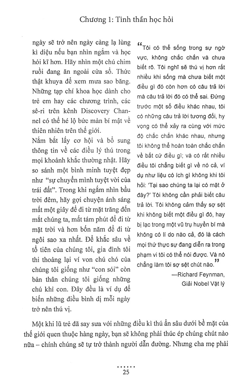 để trẻ tự do suy nghĩ