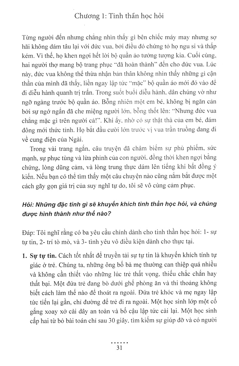 để trẻ tự do suy nghĩ