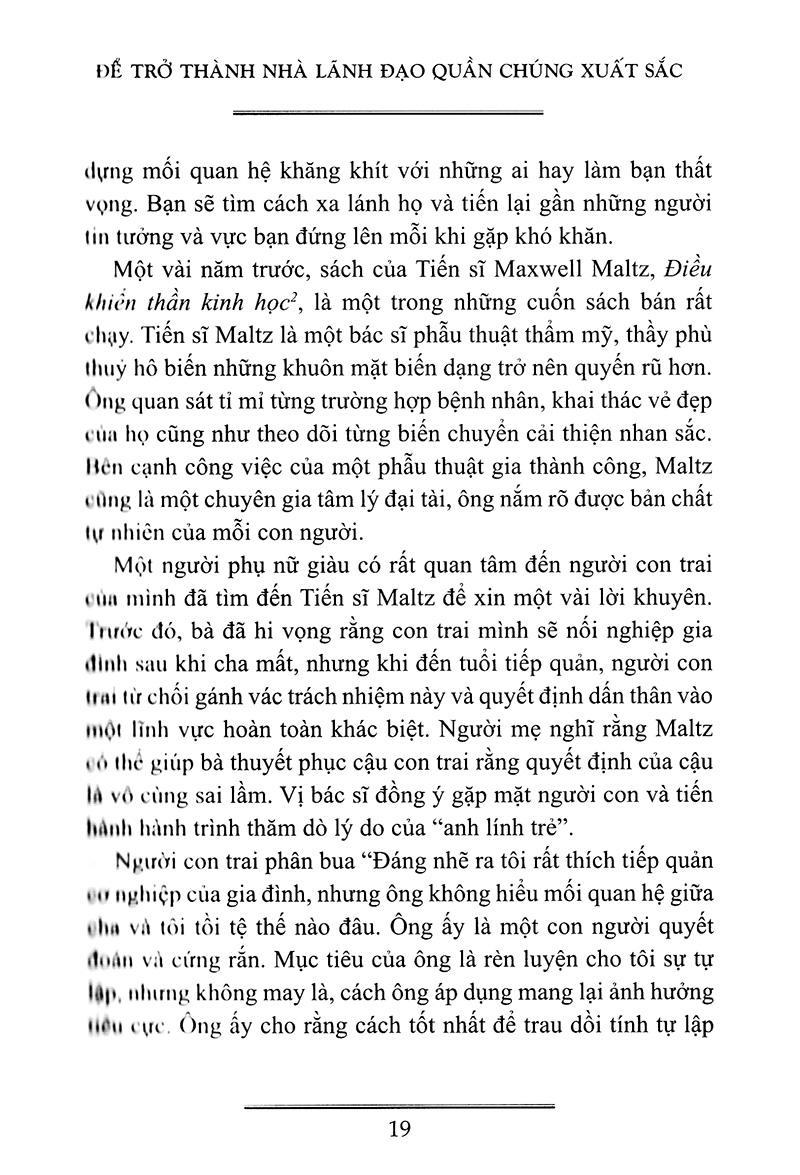 để trở thành nhà lãnh đạo quần chúng xuất sắc