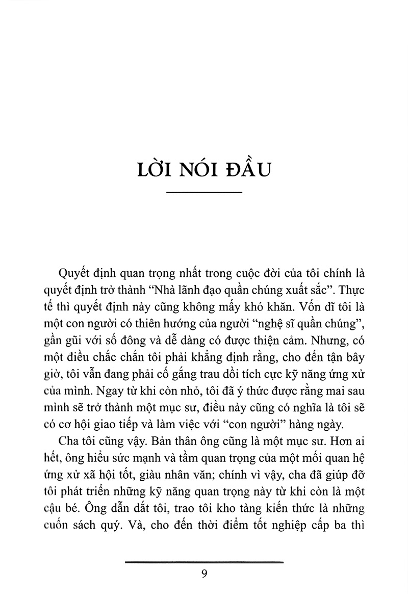 để trở thành nhà lãnh đạo quần chúng xuất sắc