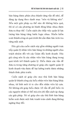 để trở thành thủ lĩnh kinh doanh xuất sắc
