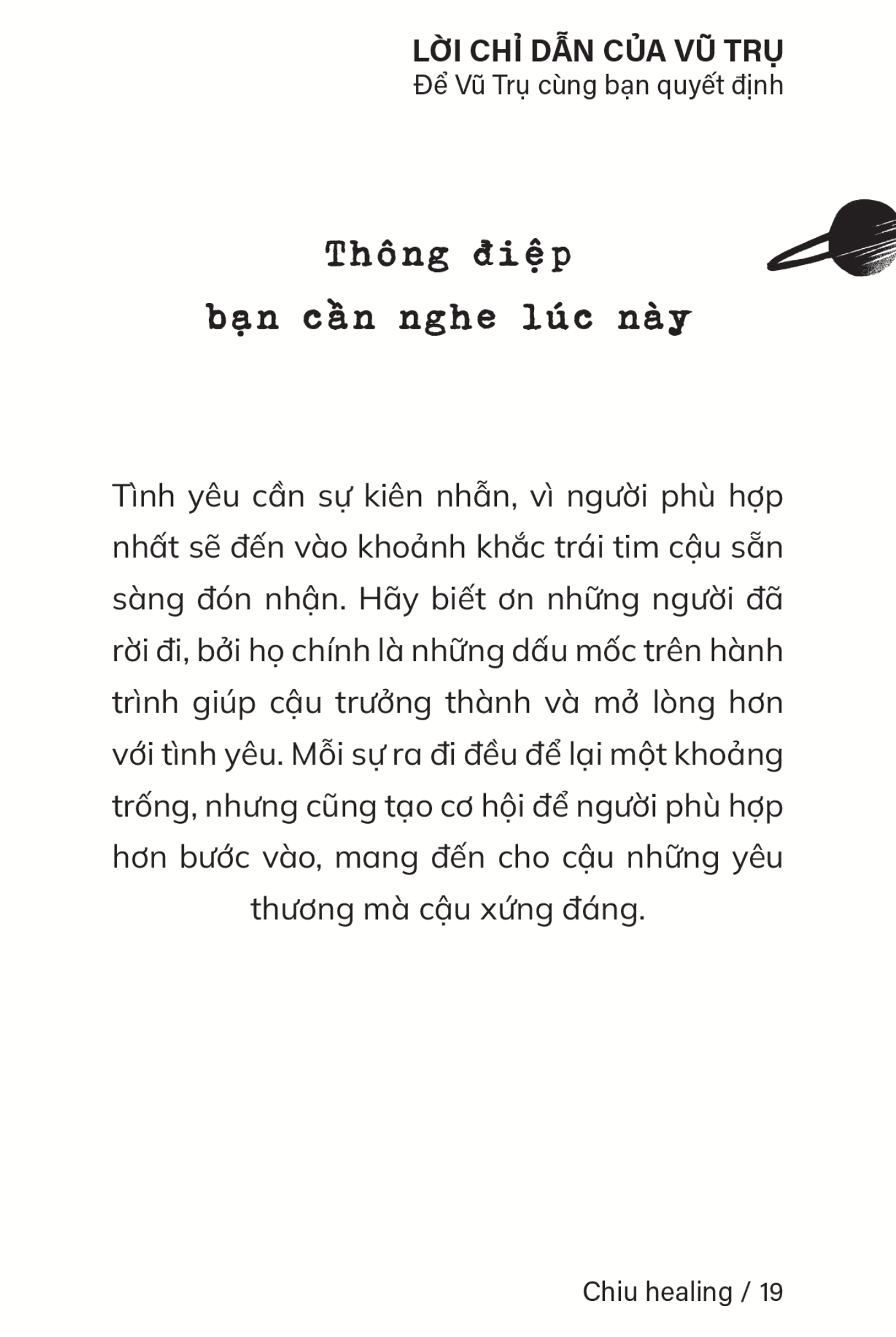 để vũ trụ cùng bạn quyết định - lời chỉ dẫn của vũ trụ