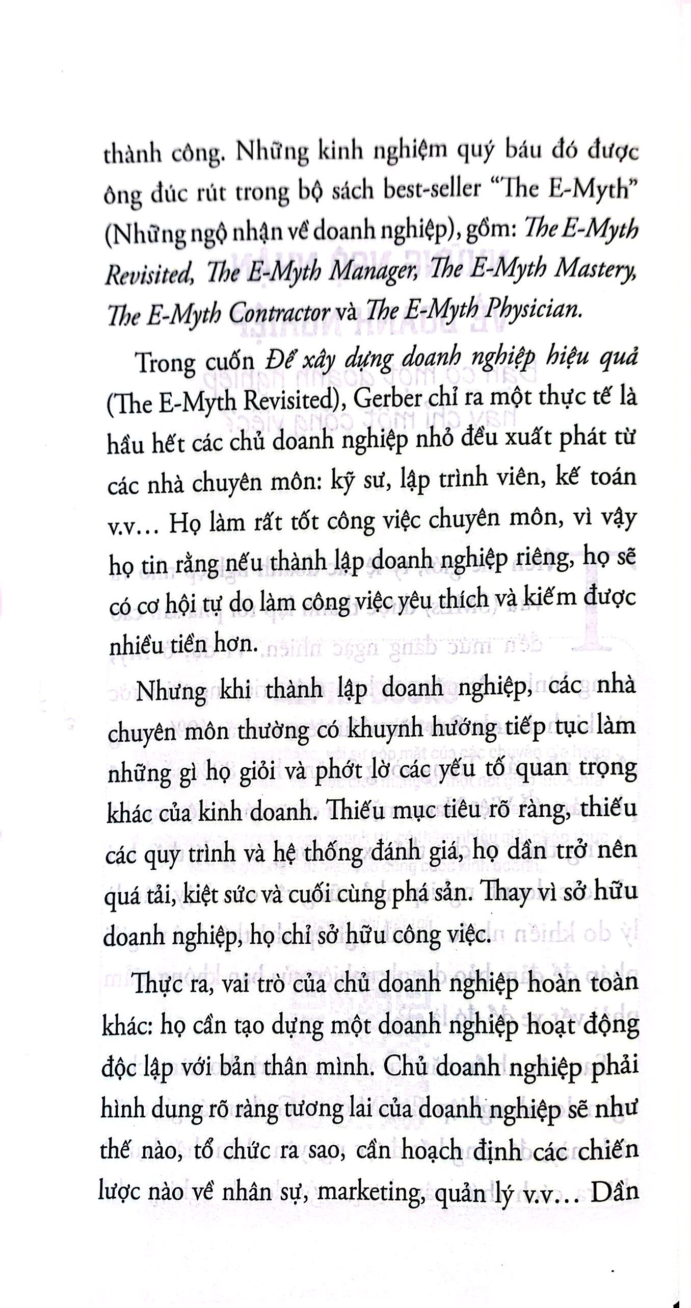 để xây dựng doanh nghiệp hiệu quả (tái bản)