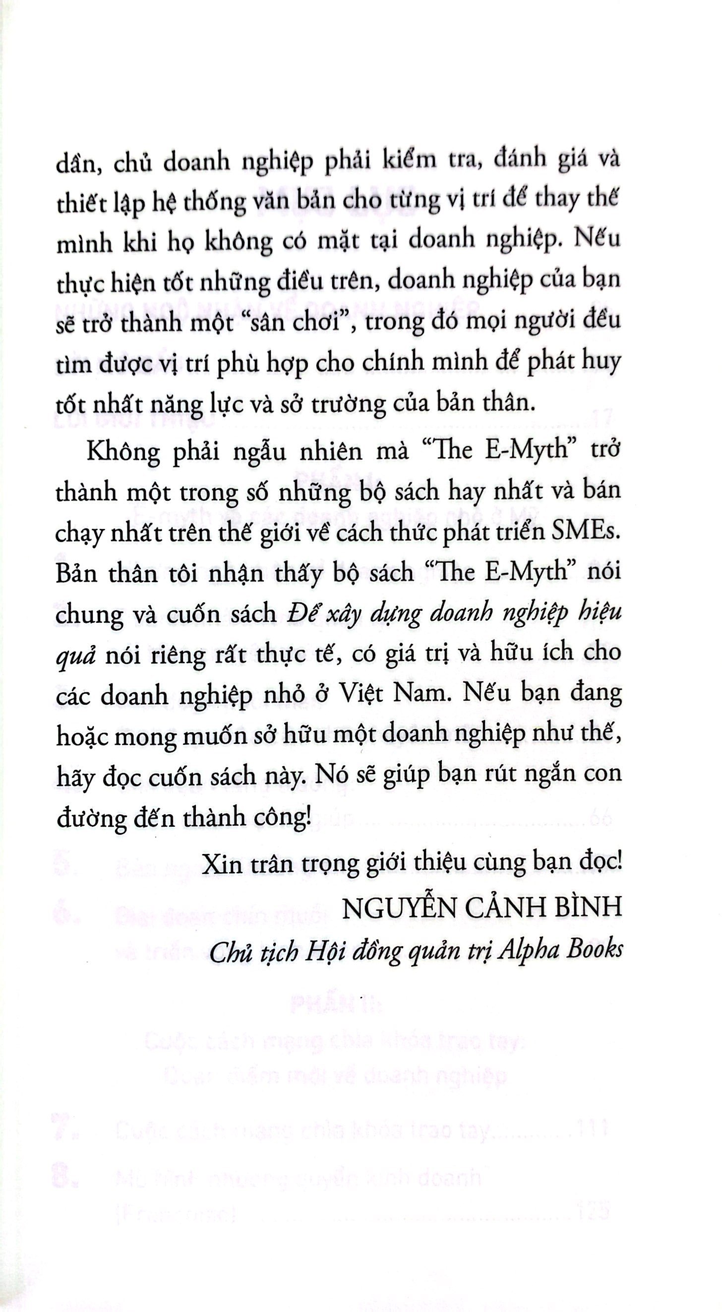 để xây dựng doanh nghiệp hiệu quả (tái bản)