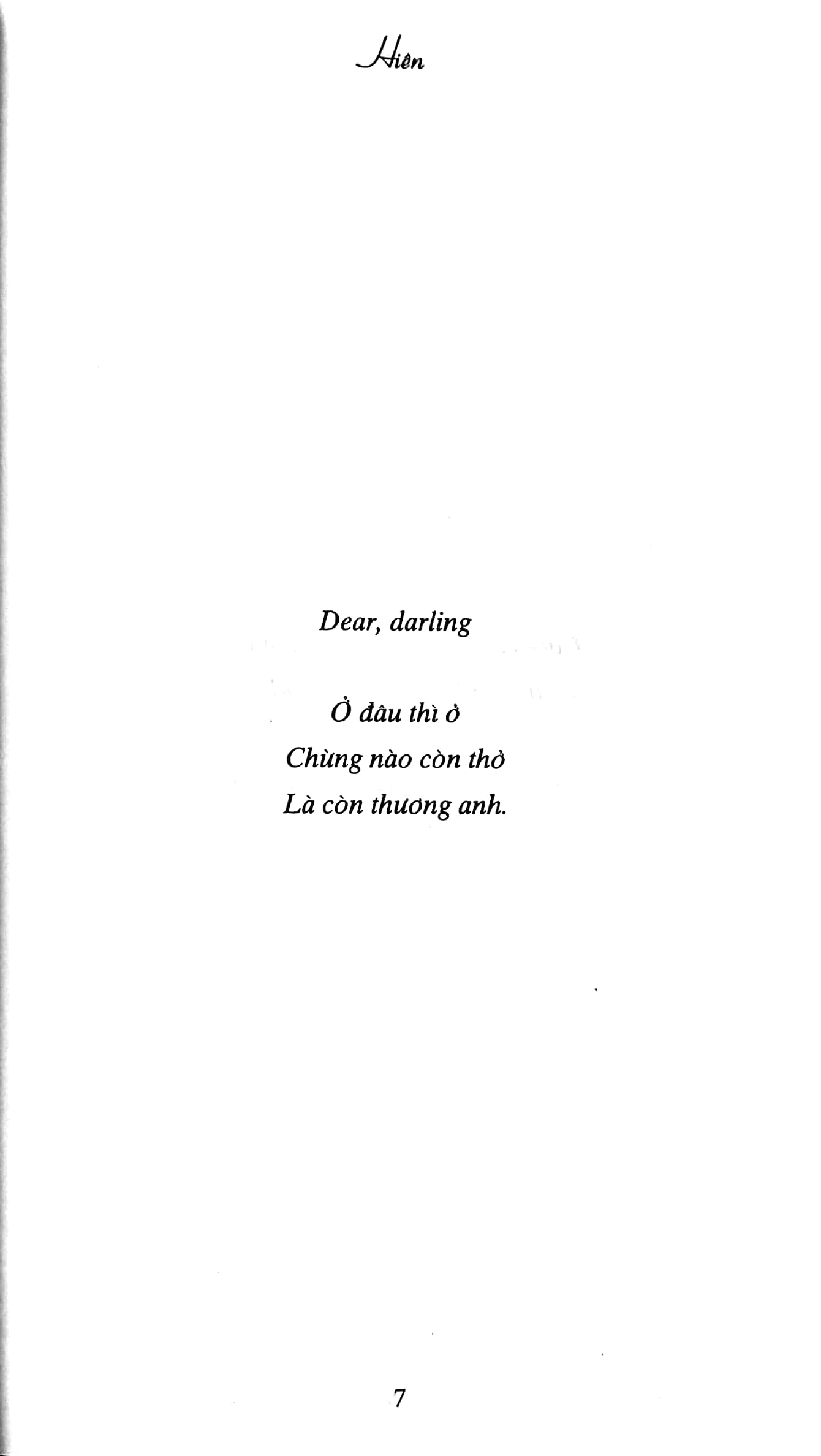 dear, darling - tặng kèm postcard