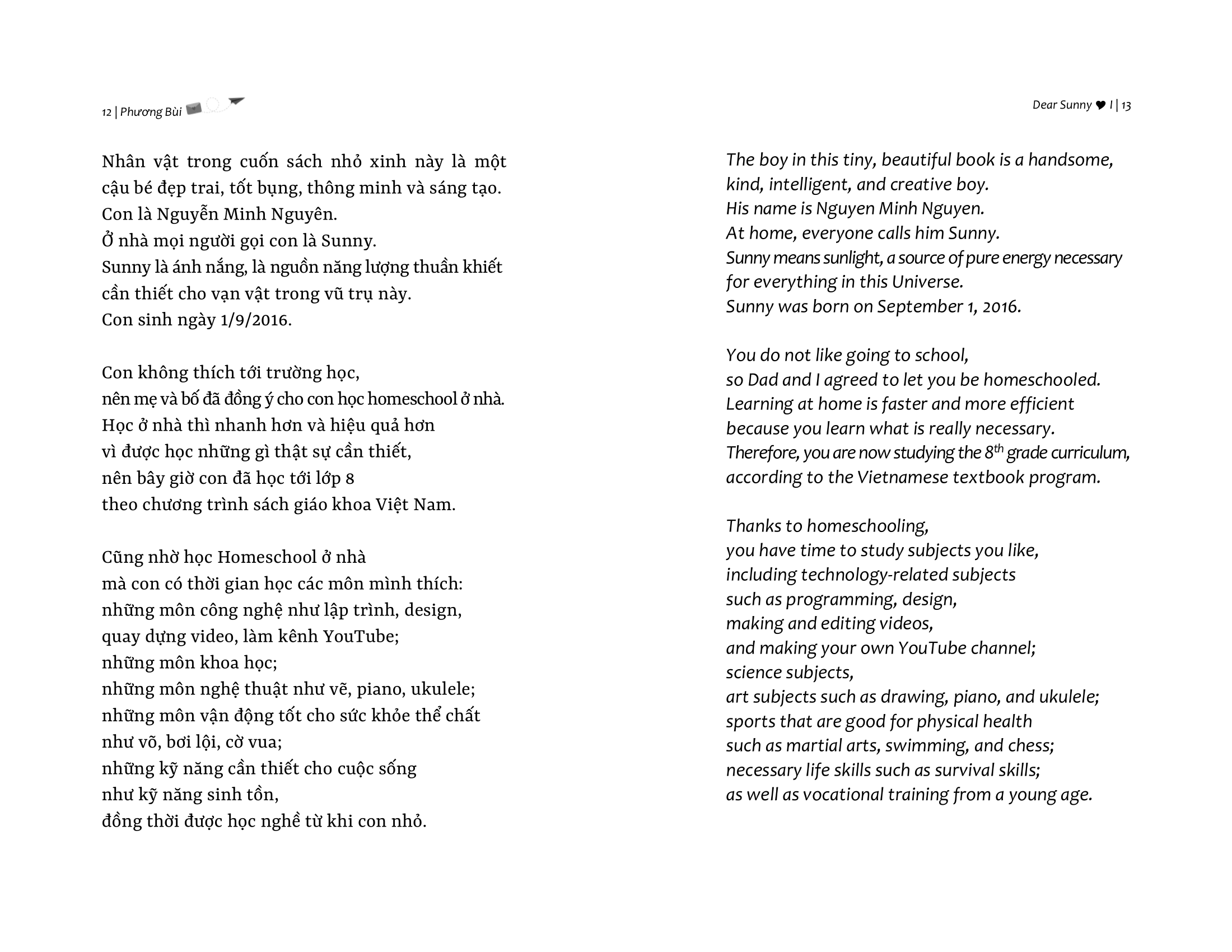 Dear Sunny - Nhung Buc Thu Trao Gui Yeu Thuong Va Tri Tue