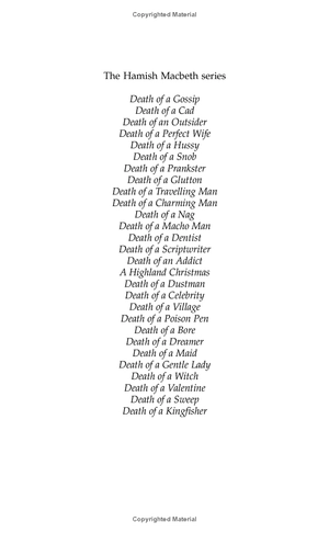 death of a kingfisher (hamish macbeth)