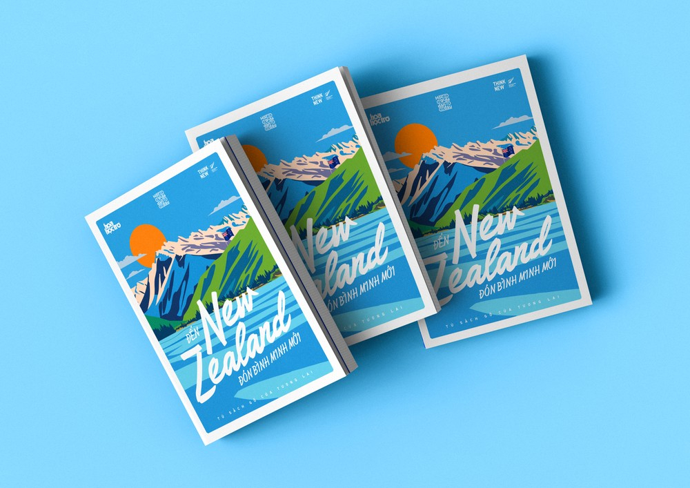 đến new zealand đón bình minh mới - tặng kèm sticket + huy hiệu xinh yêu