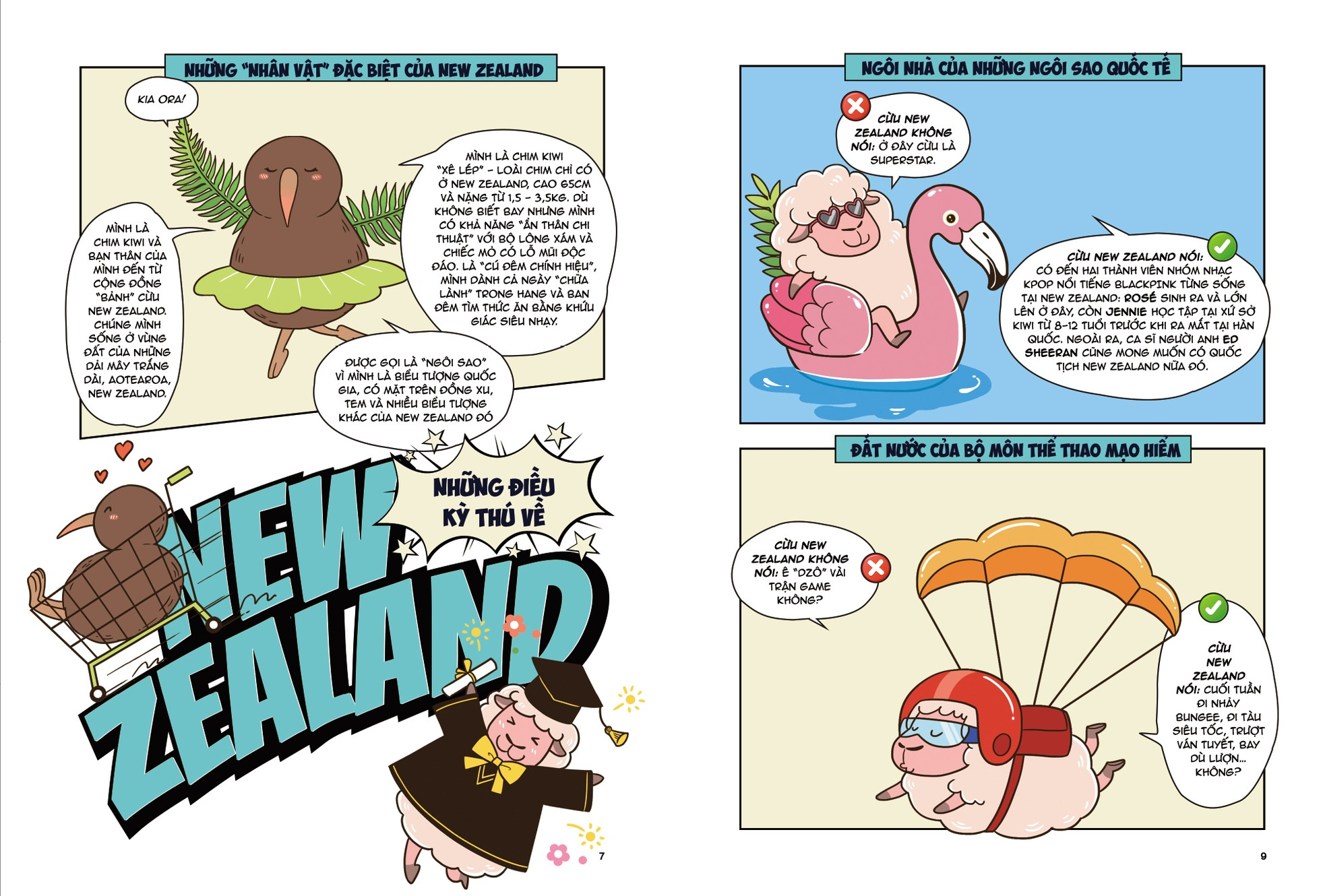 đến new zealand đón bình minh mới - tặng kèm sticket + huy hiệu xinh yêu