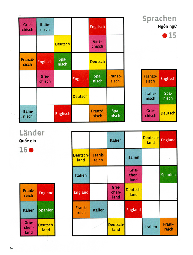 deutsch wodoku (a1-a2) - vui học từ vựng với ô chữ sudoku