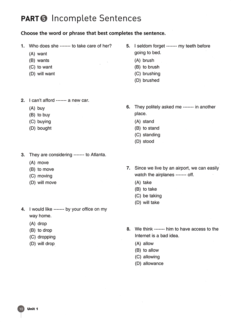developing skills for the toeic test