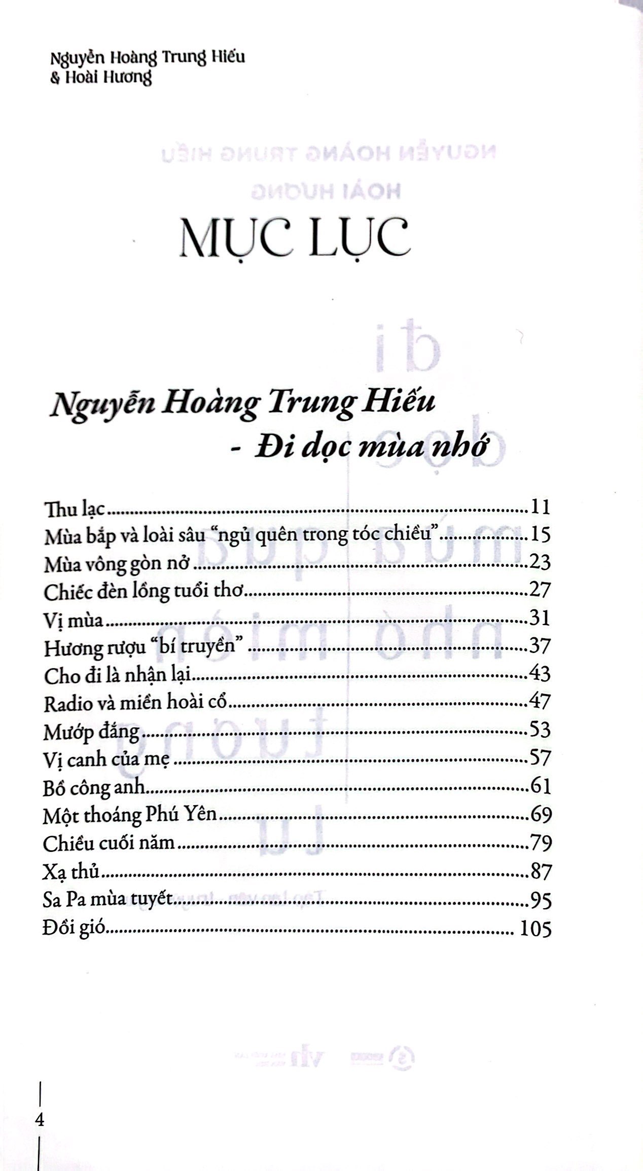 đi dọc mùa nhớ - qua miền tương tư