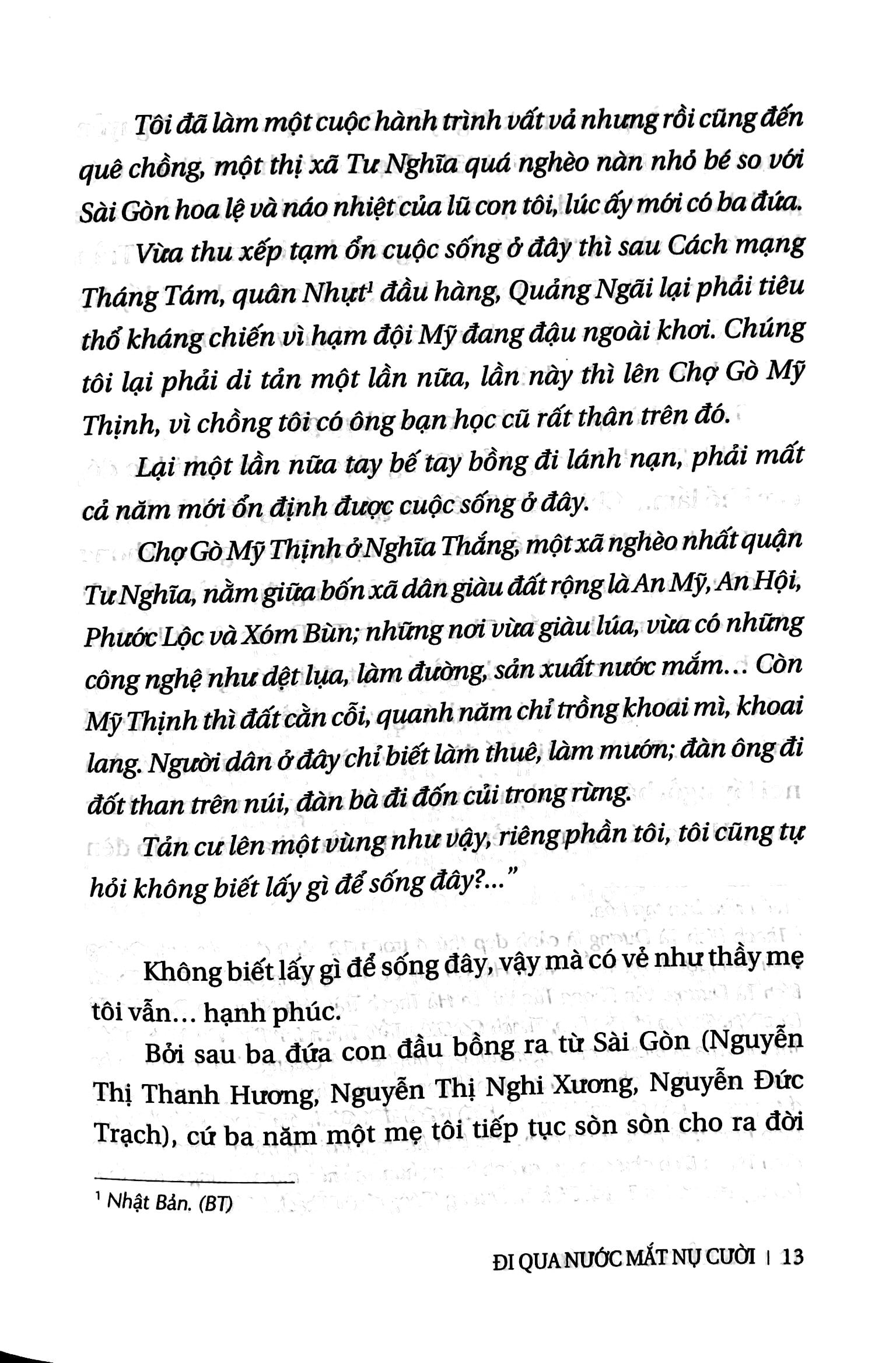 đi qua nước mắt nụ cười