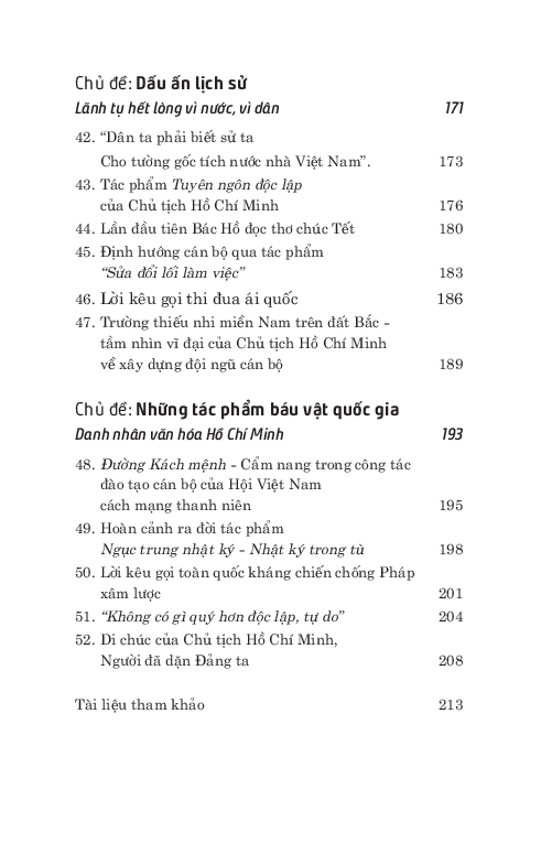 di sản hồ chí minh: 52 câu chuyện dưới cờ về chủ tịch hồ chí minh