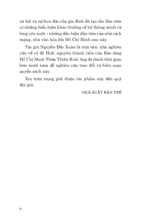 di sản hồ chí minh - bác hồ thời niên thiếu ở huế (tái bản 2020)