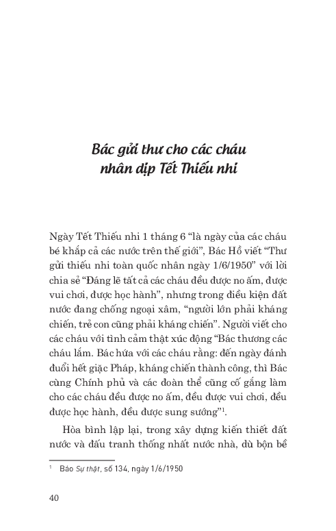 di sản hồ chí minh - bác hồ với thiếu niên nhi đồng