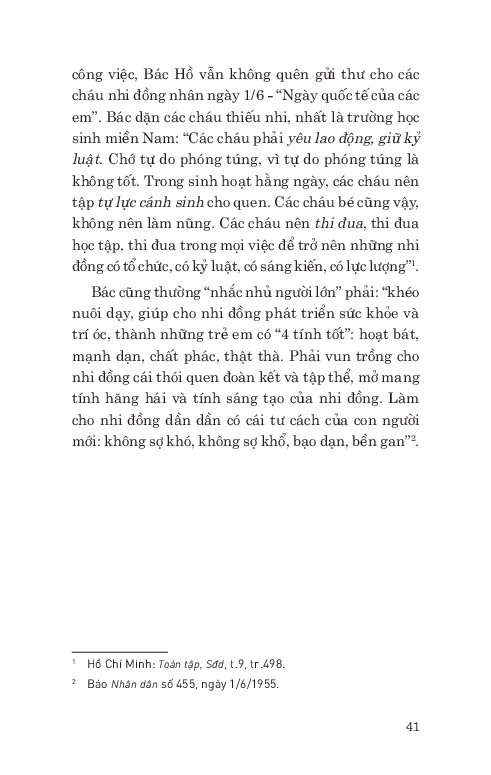 di sản hồ chí minh - bác hồ với thiếu niên nhi đồng