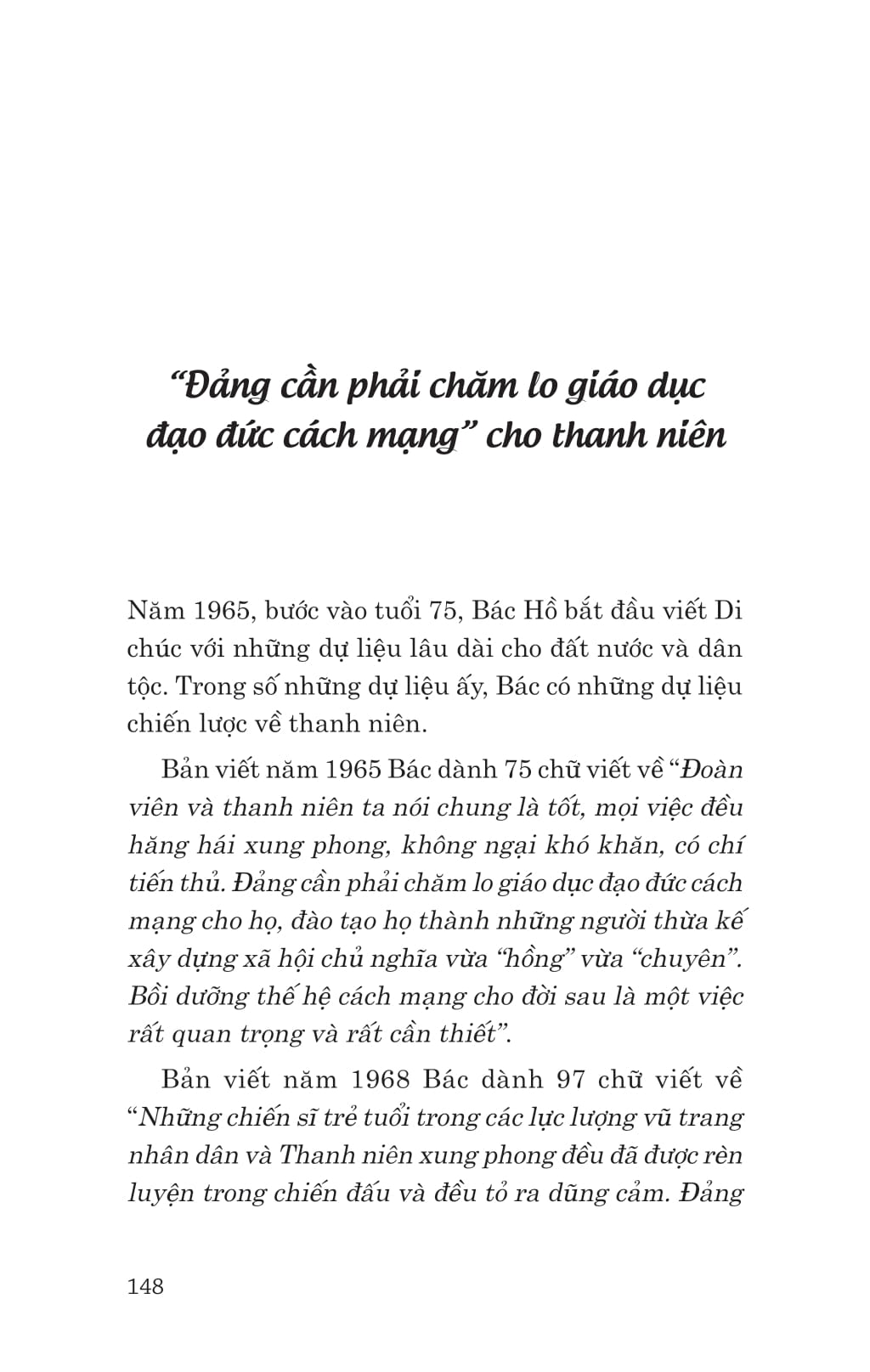 Di San Ho Chi Minh - Bac Ho Voi Viec Boi Duong The He Cach Mang Cho Doi Sau