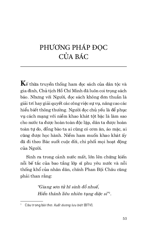 di sản hổ chí minh - bác hồ với việc đọc và tự học