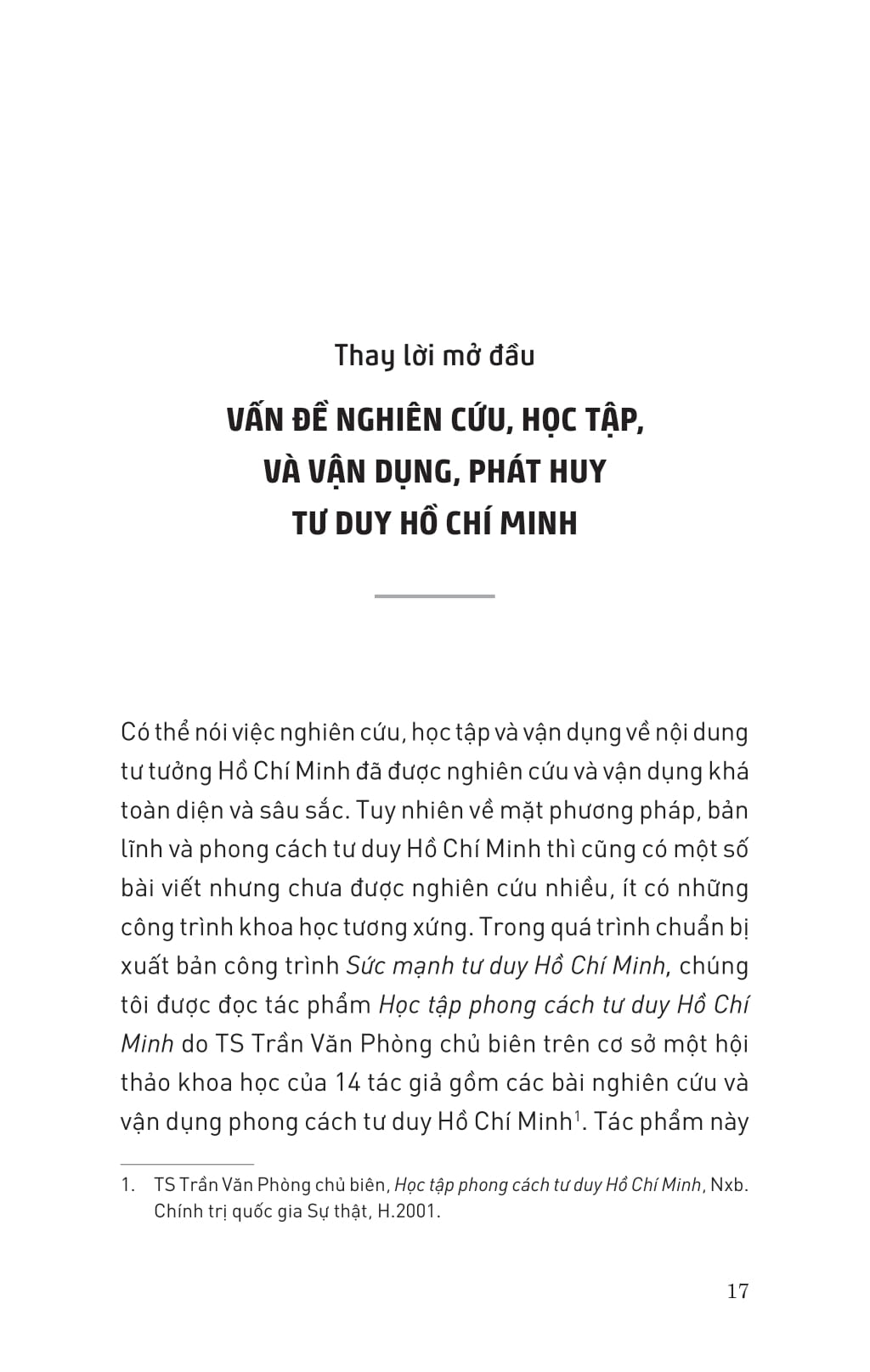 di sản hồ chí minh - sức mạnh tư duy hồ chí minh