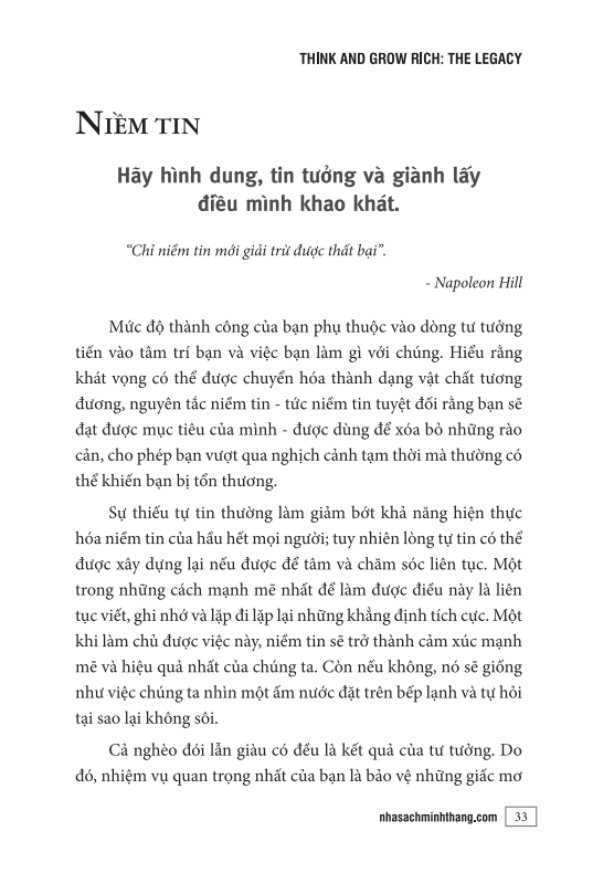 di sản nghĩ giàu và làm giàu (the napoleon hill foundation grow rich the legacy)