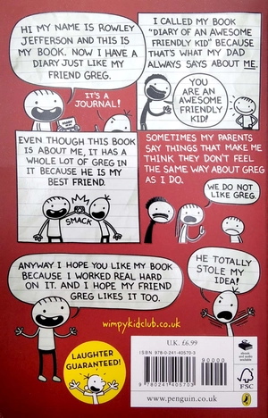 diary of an awesome friendly kid: rowley jefferson's journal (diary of a wimpy kid)