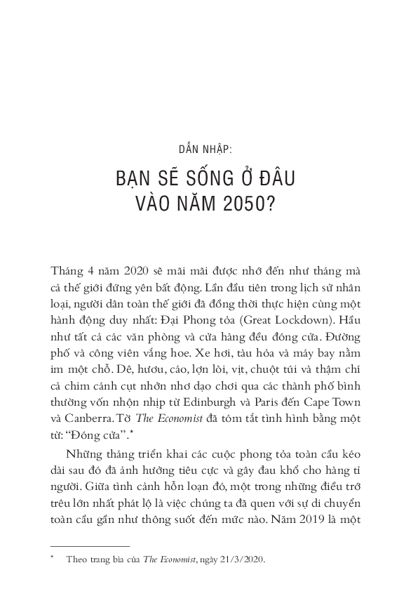 dịch chuyển - bạn sẽ sống ở đâu năm 2050?